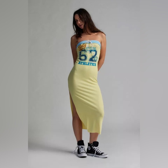 Urban Outfitters Ivy Strapless Tube Maxi Dress - Picture 1 of 9